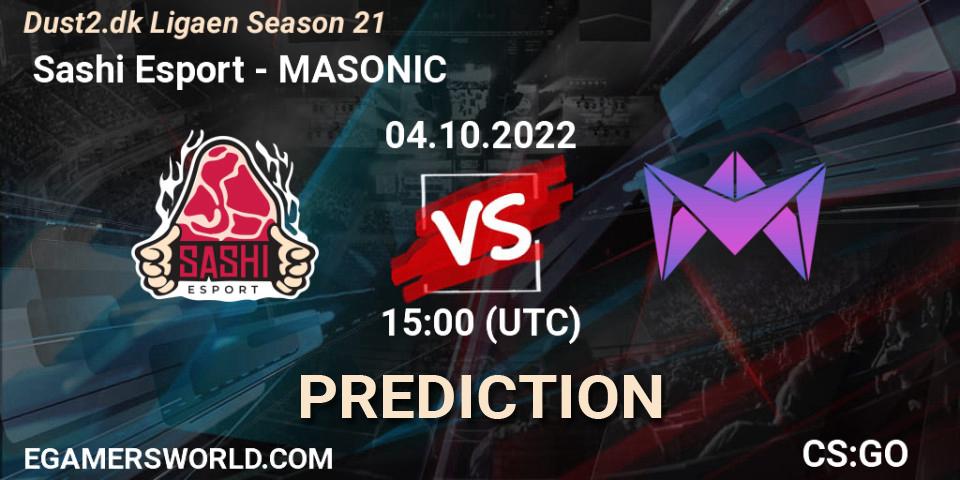  Sashi Esport vs MASONIC: Match Prediction. 04.10.22, CS2 (CS:GO), Dust2.dk Ligaen Season 21