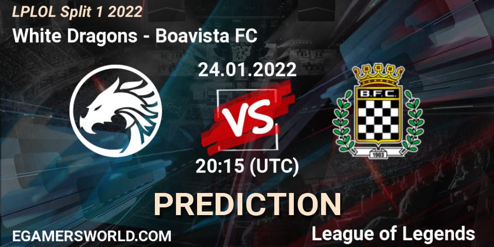 White Dragons vs Boavista FC: Match Prediction. 24.01.2022 at 20:00, LoL, LPLOL Split 1 2022