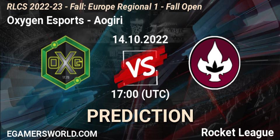 Oxygen Esports vs Aogiri: Match Prediction. 14.10.2022 at 15:00, Rocket League, RLCS 2022-23 - Fall: Europe Regional 1 - Fall Open