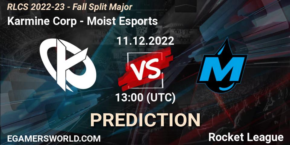 Karmine Corp vs Moist Esports: Match Prediction. 11.12.2022 at 14:10, Rocket League, RLCS 2022-23 - Fall Split Major