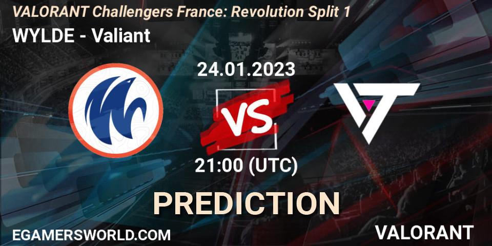 WYLDE vs Valiant: Match Prediction. 24.01.23, VALORANT, VALORANT Challengers 2023 France: Revolution Split 1