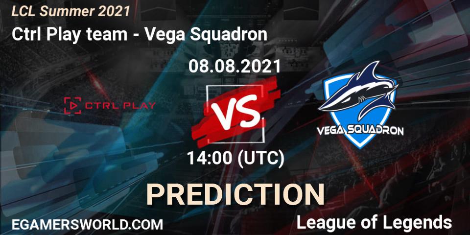 Ctrl Play team vs Vega Squadron: Match Prediction. 08.08.21, LoL, LCL Summer 2021