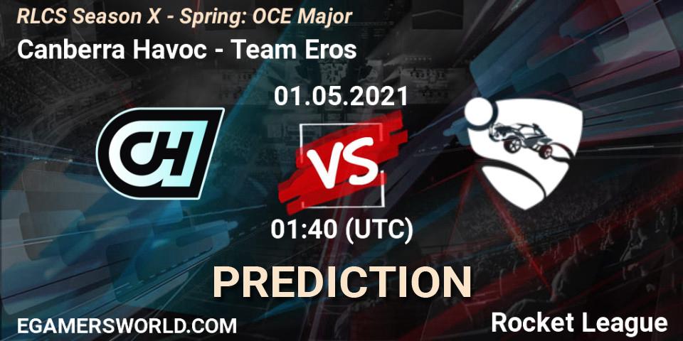 Canberra Havoc vs Team Eros: Match Prediction. 01.05.21, Rocket League, RLCS Season X - Spring: OCE Major