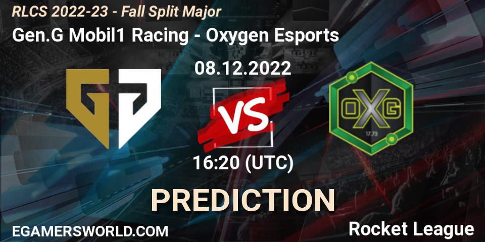 Gen.G Mobil1 Racing vs Oxygen Esports: Match Prediction. 08.12.2022 at 16:20, Rocket League, RLCS 2022-23 - Fall Split Major