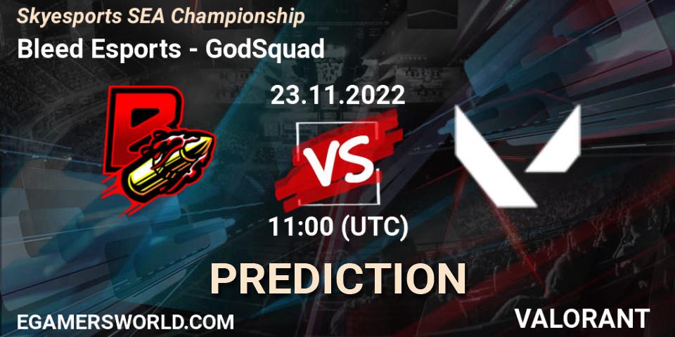 Bleed Esports vs GodSquad: Match Prediction. 23.11.2022 at 11:00, VALORANT, Skyesports SEA Championship
