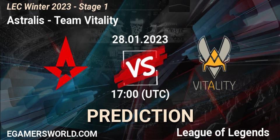Astralis vs Team Vitality: Match Prediction. 28.01.2023 at 17:00, LoL, LEC Winter 2023 - Stage 1