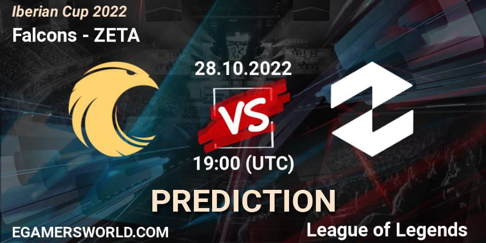 Falcons vs ZETA: Match Prediction. 28.10.2022 at 19:00, LoL, Iberian Cup 2022