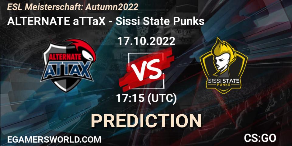 ALTERNATE aTTaX vs Sissi State Punks: Match Prediction. 17.10.2022 at 17:15, Counter-Strike (CS2), ESL Meisterschaft: Autumn 2022