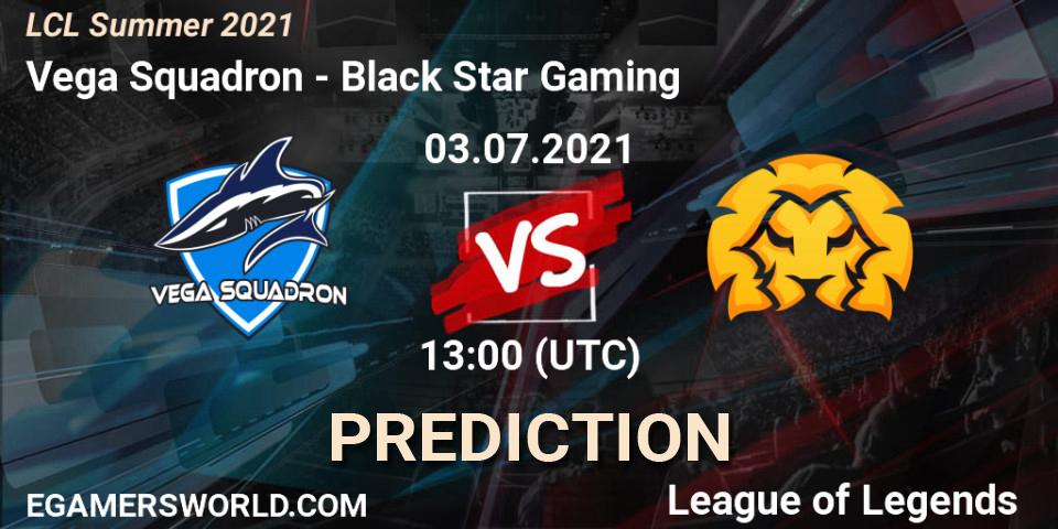 Vega Squadron vs Black Star Gaming: Match Prediction. 03.07.2021 at 13:00, LoL, LCL Summer 2021