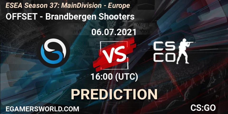 OFFSET vs Brandbergen Shooters: Match Prediction. 06.07.2021 at 16:00, Counter-Strike (CS2), ESEA Season 37: Main Division - Europe