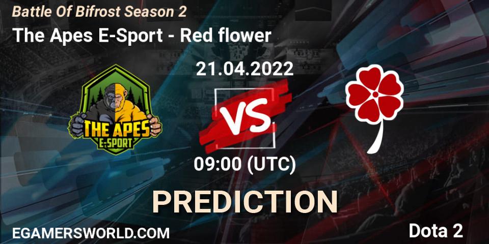 The Apes E-Sport vs Red flower: Match Prediction. 21.04.2022 at 09:09, Dota 2, Battle Of Bifrost Season 2