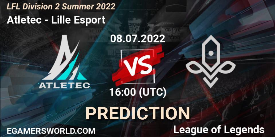 Atletec vs Lille Esport: Match Prediction. 08.07.22, LoL, LFL Division 2 Summer 2022