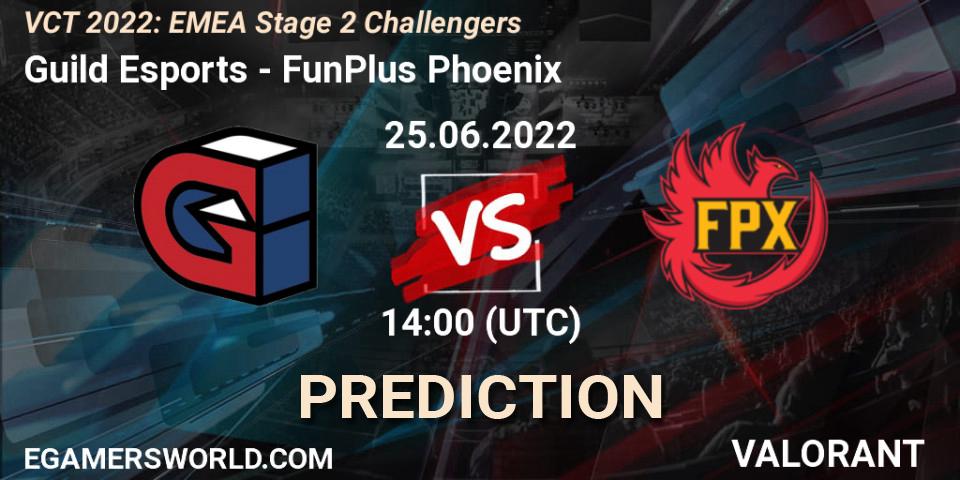 Guild Esports vs FunPlus Phoenix: Match Prediction. 25.06.22, VALORANT, VCT 2022: EMEA Stage 2 Challengers