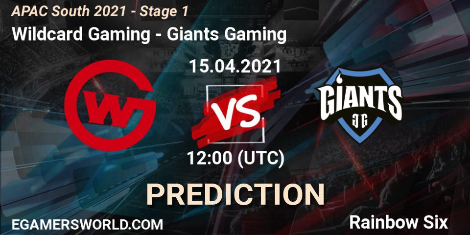 Wildcard Gaming vs Giants Gaming: Match Prediction. 15.04.21, Rainbow Six, APAC South 2021 - Stage 1