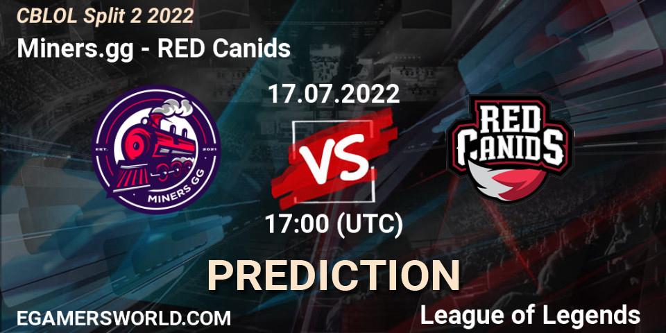 Miners.gg vs RED Canids: Match Prediction. 17.07.2022 at 17:00, LoL, CBLOL Split 2 2022