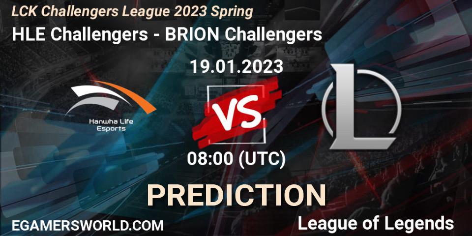 HLE Challengers vs Brion Esports Challengers: Match Prediction. 19.01.23, LoL, LCK Challengers League 2023 Spring