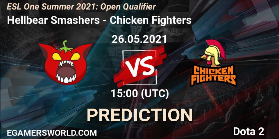 Hellbear Smashers vs Chicken Fighters: Match Prediction. 26.05.2021 at 15:08, Dota 2, ESL One Summer 2021: Open Qualifier