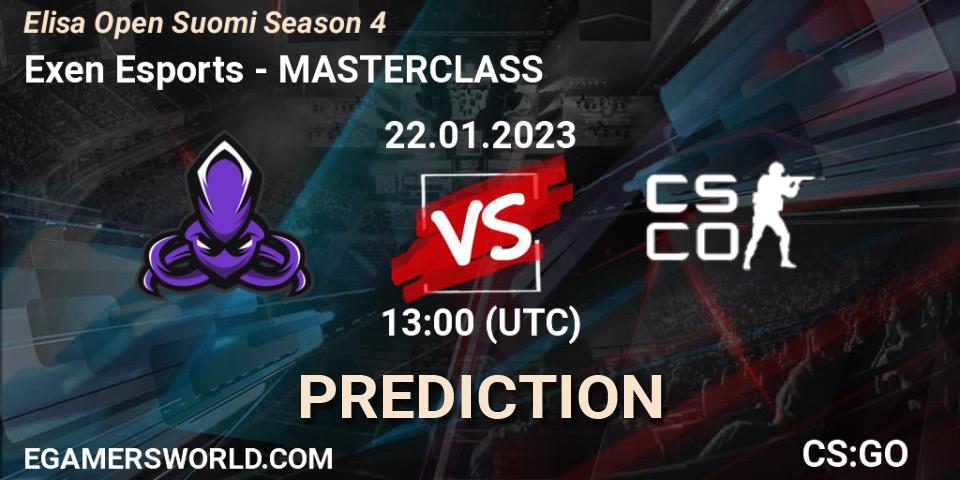 Exen Esports vs MASTERCLASS: Match Prediction. 22.01.23, CS2 (CS:GO), Elisa Open Suomi Season 4