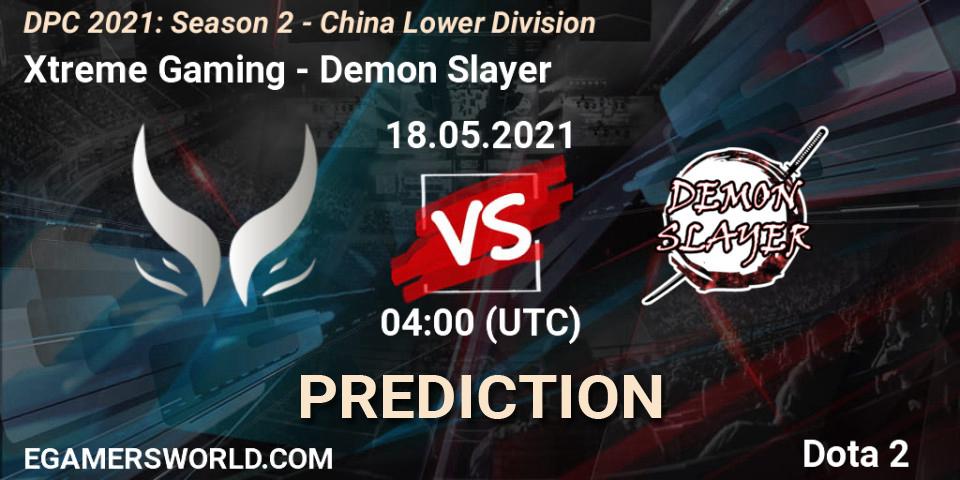 Xtreme Gaming vs Demon Slayer: Match Prediction. 18.05.2021 at 03:56, Dota 2, DPC 2021: Season 2 - China Lower Division