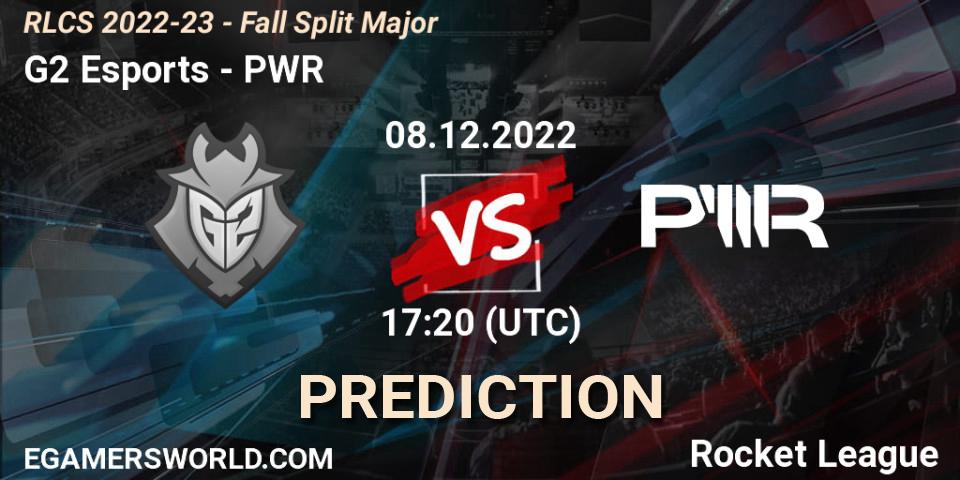 G2 Esports vs PWR: Match Prediction. 08.12.2022 at 17:15, Rocket League, RLCS 2022-23 - Fall Split Major