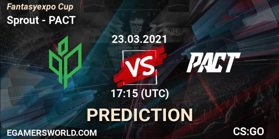 Sprout vs PACT: Match Prediction. 23.03.2021 at 17:25, Counter-Strike (CS2), Fantasyexpo Cup Spring 2021