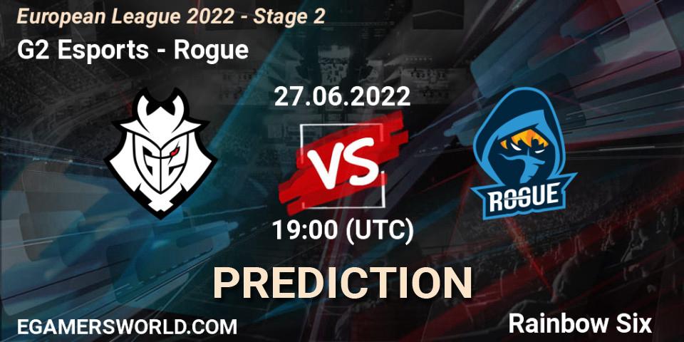 G2 Esports vs Rogue: Match Prediction. 27.06.22, Rainbow Six, European League 2022 - Stage 2