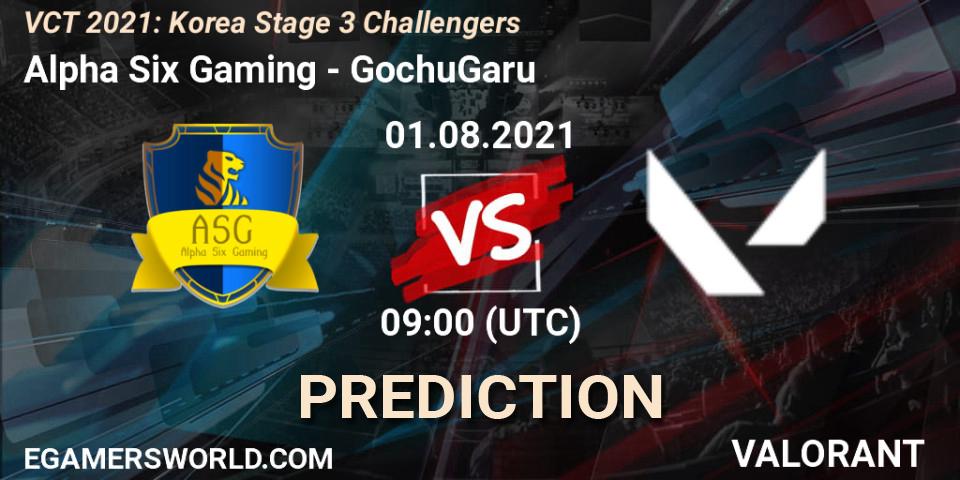 Alpha Six Gaming vs GochuGaru: Match Prediction. 01.08.2021 at 09:00, VALORANT, VCT 2021: Korea Stage 3 Challengers