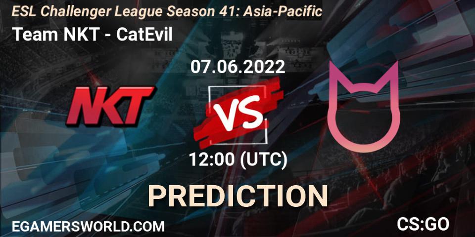 Team NKT vs CatEvil: Match Prediction. 07.06.22, CS2 (CS:GO), ESL Challenger League Season 41: Asia-Pacific