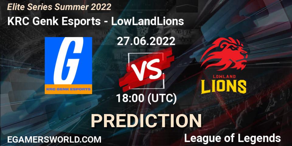 KRC Genk Esports vs LowLandLions: Match Prediction. 27.06.2022 at 18:00, LoL, Elite Series Summer 2022