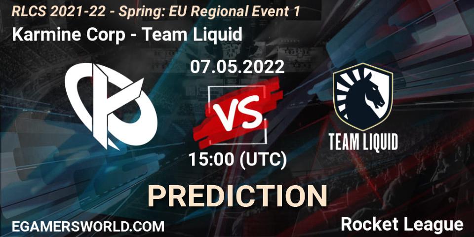 Karmine Corp vs Team Liquid: Match Prediction. 07.05.22, Rocket League, RLCS 2021-22 - Spring: EU Regional Event 1