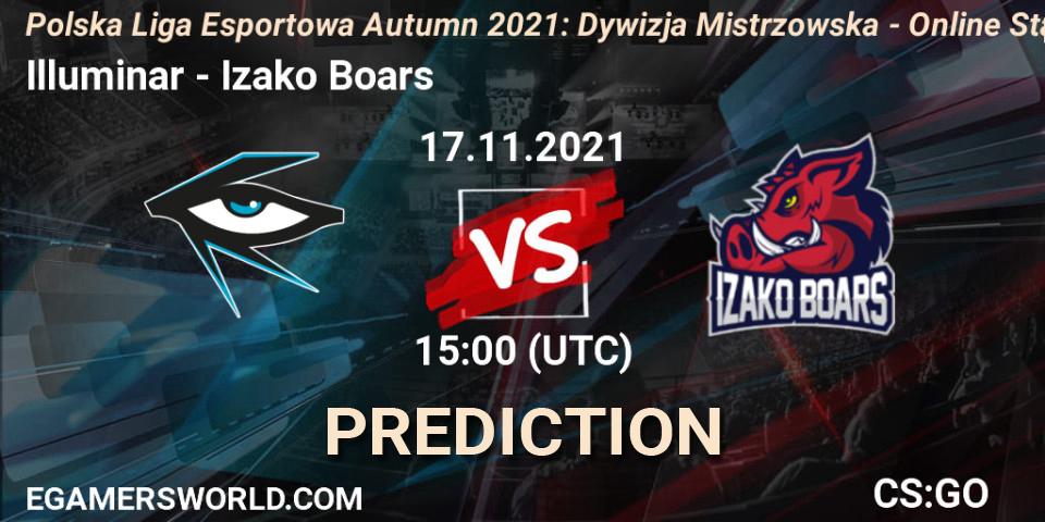 Illuminar vs Izako Boars: Match Prediction. 17.11.21, CS2 (CS:GO), Polska Liga Esportowa Autumn 2021: Dywizja Mistrzowska - Online Stage