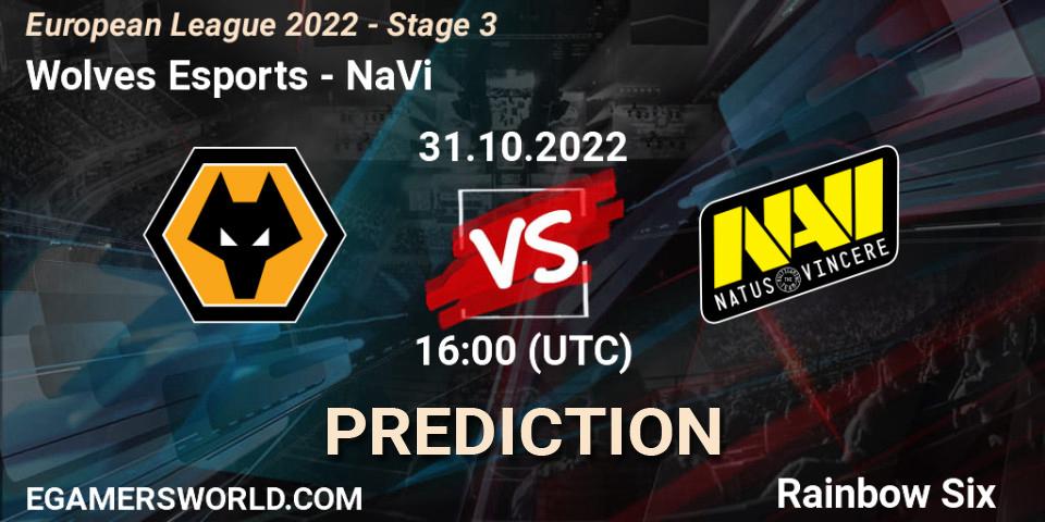 Wolves Esports vs NaVi: Match Prediction. 31.10.22, Rainbow Six, European League 2022 - Stage 3
