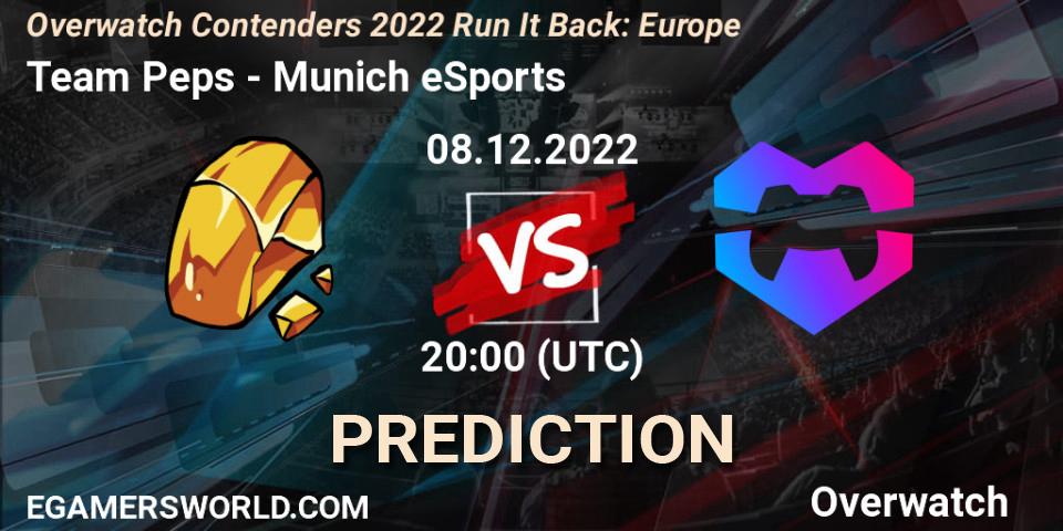 Team Peps vs Munich eSports: Match Prediction. 08.12.2022 at 20:00, Overwatch, Overwatch Contenders 2022 Run It Back: Europe