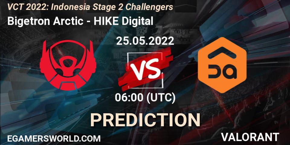 Bigetron Arctic vs HIKE Digital: Match Prediction. 25.05.2022 at 06:00, VALORANT, VCT 2022: Indonesia Stage 2 Challengers