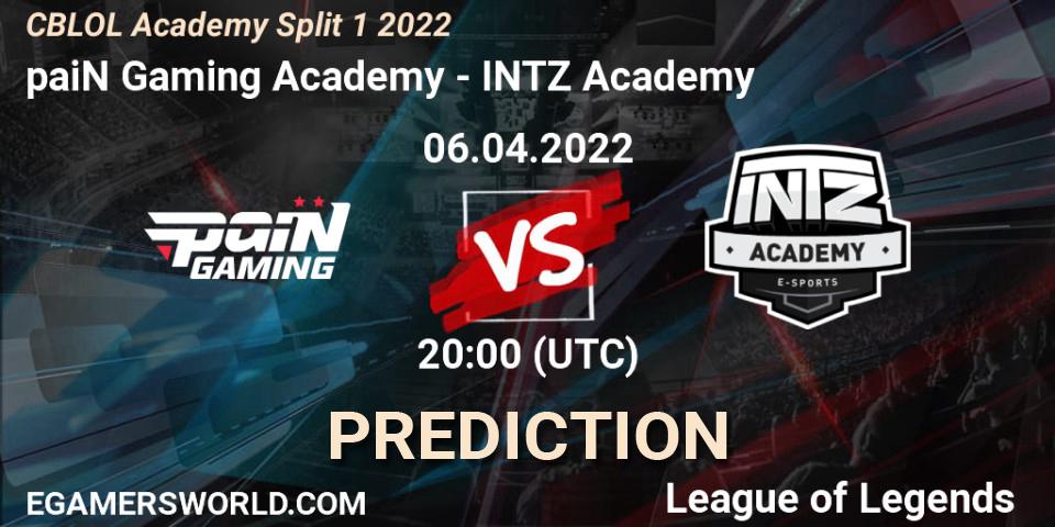 paiN Gaming Academy vs INTZ Academy: Match Prediction. 06.04.2022 at 19:00, LoL, CBLOL Academy Split 1 2022