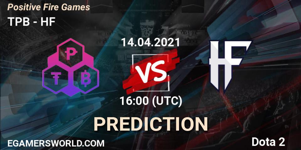 TPB vs HF: Match Prediction. 14.04.21, Dota 2, Positive Fire Games