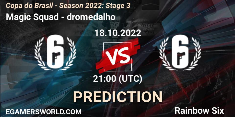 Magic Squad vs dromedalho: Match Prediction. 18.10.2022 at 21:00, Rainbow Six, Copa do Brasil - Season 2022: Stage 3