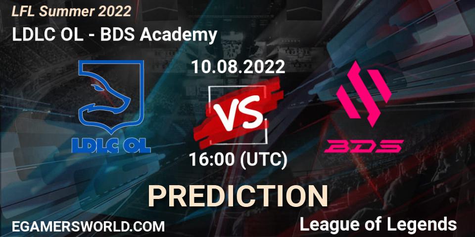 LDLC OL vs BDS Academy: Match Prediction. 10.08.2022 at 16:00, LoL, LFL Summer 2022