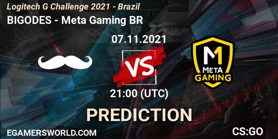 BIGODES vs Meta Gaming BR: Match Prediction. 07.11.2021 at 21:00, Counter-Strike (CS2), Logitech G Challenge 2021 - Brazil