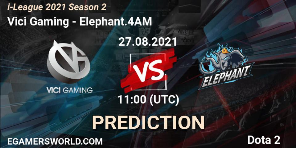 Vici Gaming vs Elephant.4AM: Match Prediction. 27.08.2021 at 11:10, Dota 2, i-League 2021 Season 2