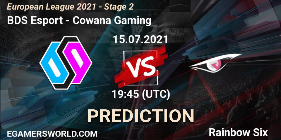 BDS Esport vs Cowana Gaming: Match Prediction. 15.07.2021 at 19:45, Rainbow Six, European League 2021 - Stage 2