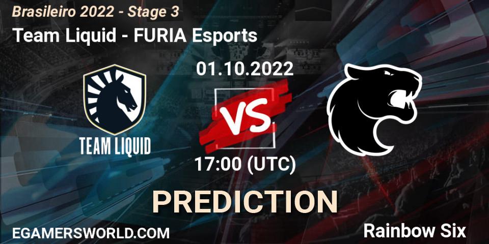 Team Liquid vs FURIA Esports: Match Prediction. 01.10.2022 at 17:00, Rainbow Six, Brasileirão 2022 - Stage 3