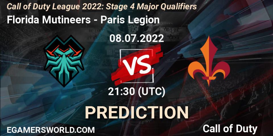 Florida Mutineers vs Paris Legion: Match Prediction. 08.07.2022 at 21:30, Call of Duty, Call of Duty League 2022: Stage 4