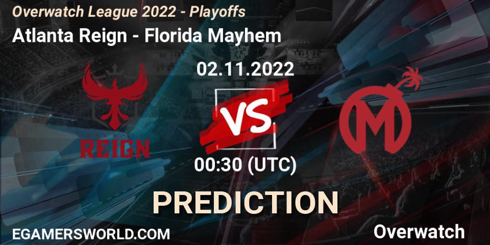 Atlanta Reign vs Florida Mayhem: Match Prediction. 02.11.22, Overwatch, Overwatch League 2022 - Playoffs