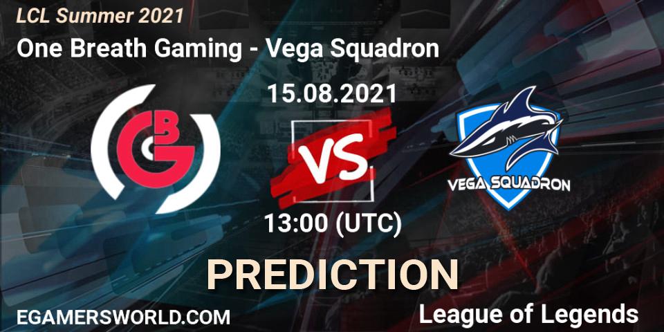 One Breath Gaming vs Vega Squadron: Match Prediction. 15.08.21, LoL, LCL Summer 2021