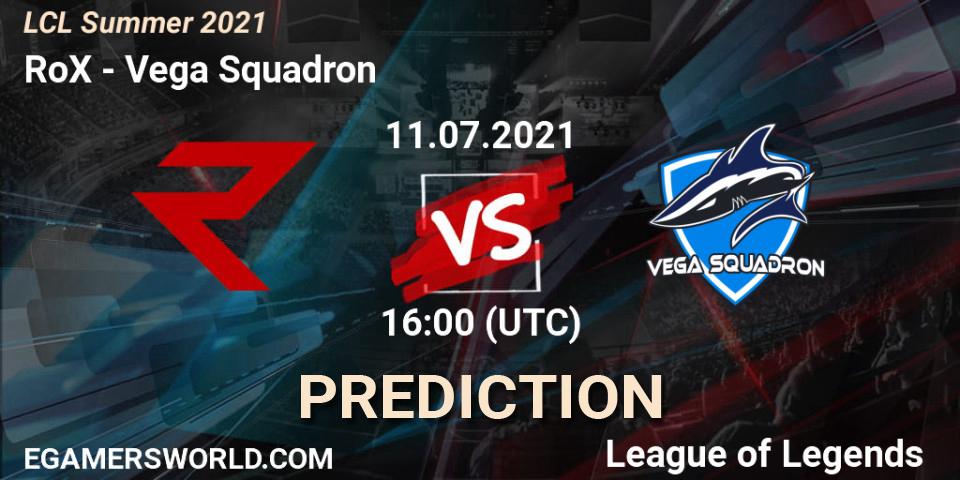 RoX vs Vega Squadron: Match Prediction. 11.07.21, LoL, LCL Summer 2021