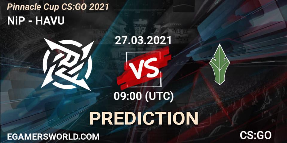 NiP vs HAVU: Match Prediction. 27.03.2021 at 19:00, Counter-Strike (CS2), Pinnacle Cup #1