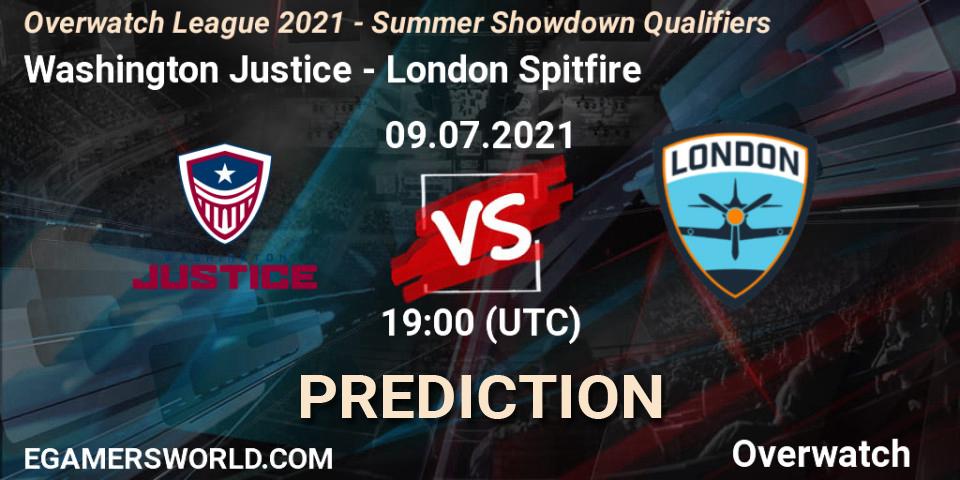 Washington Justice vs London Spitfire: Match Prediction. 09.07.21, Overwatch, Overwatch League 2021 - Summer Showdown Qualifiers