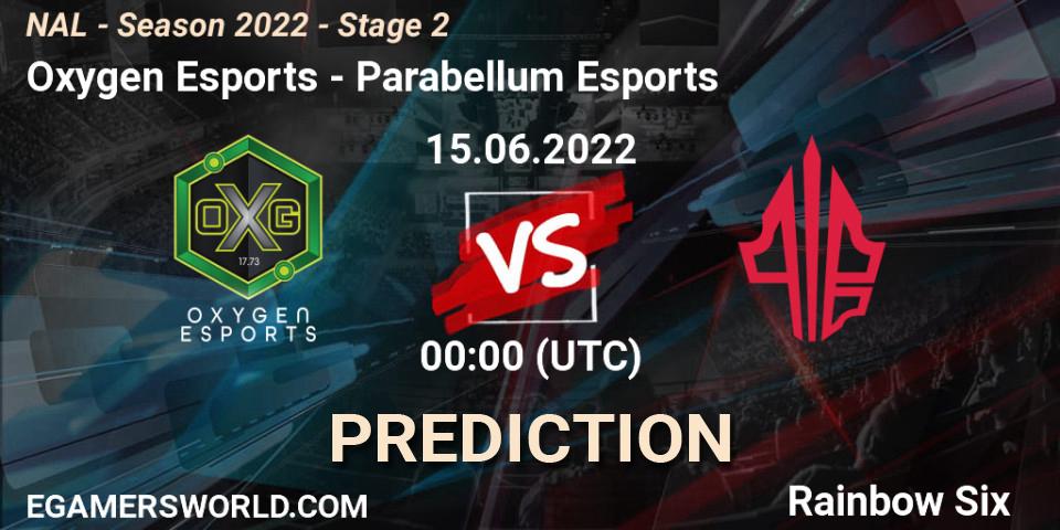 Oxygen Esports vs Parabellum Esports: Match Prediction. 14.06.2022 at 21:00, Rainbow Six, NAL - Season 2022 - Stage 2