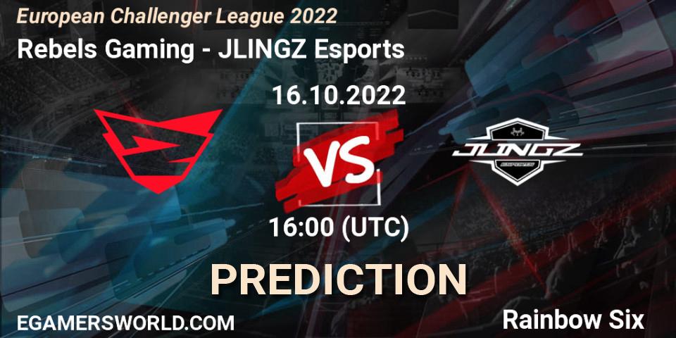 Rebels Gaming vs JLINGZ Esports: Match Prediction. 21.10.2022 at 16:00, Rainbow Six, European Challenger League 2022